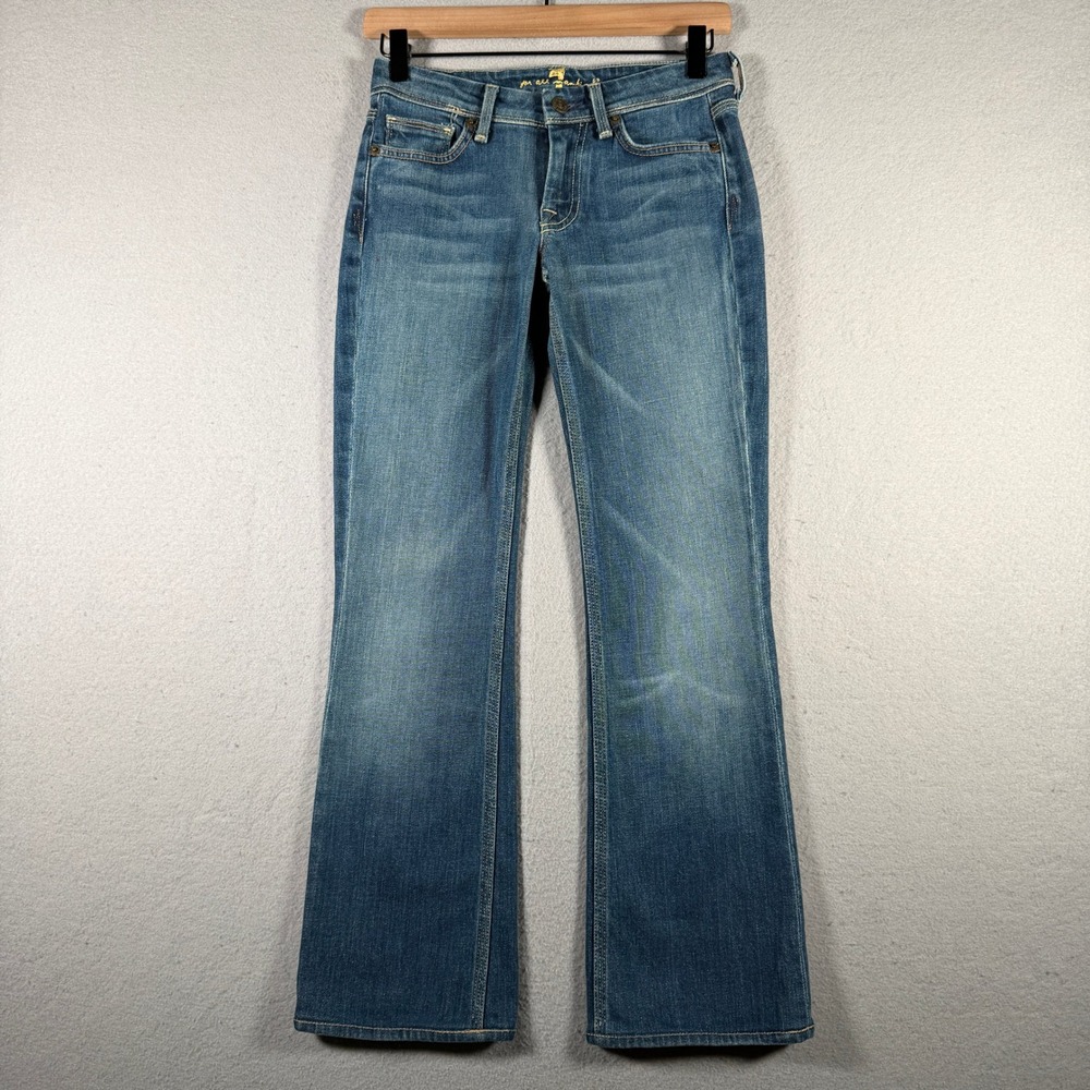 7 For All Mankind Flynt Bootcut Jeans Medium Wash Crystal A Pocket 27 U170C121U